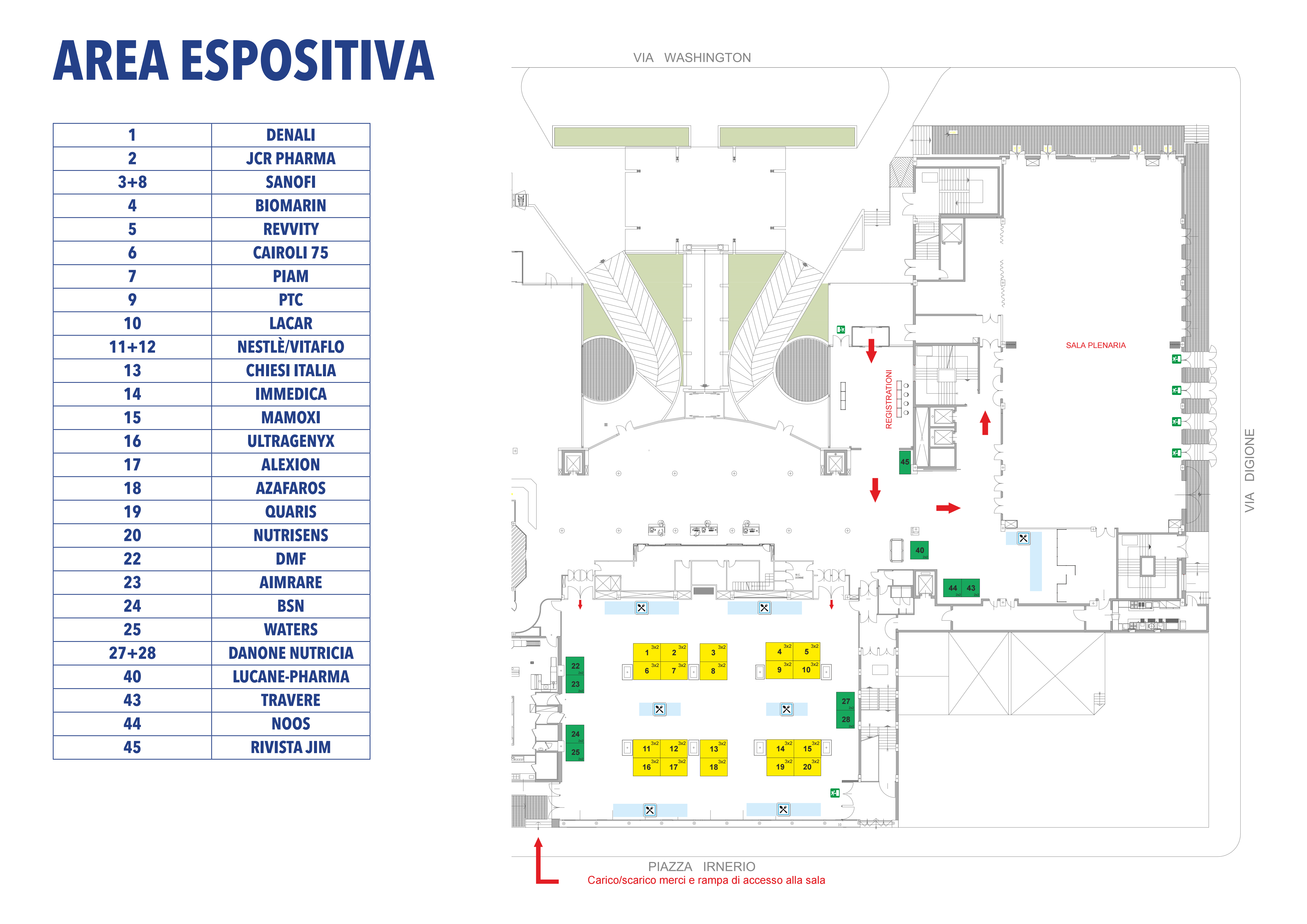 Planimetria area espositiva
